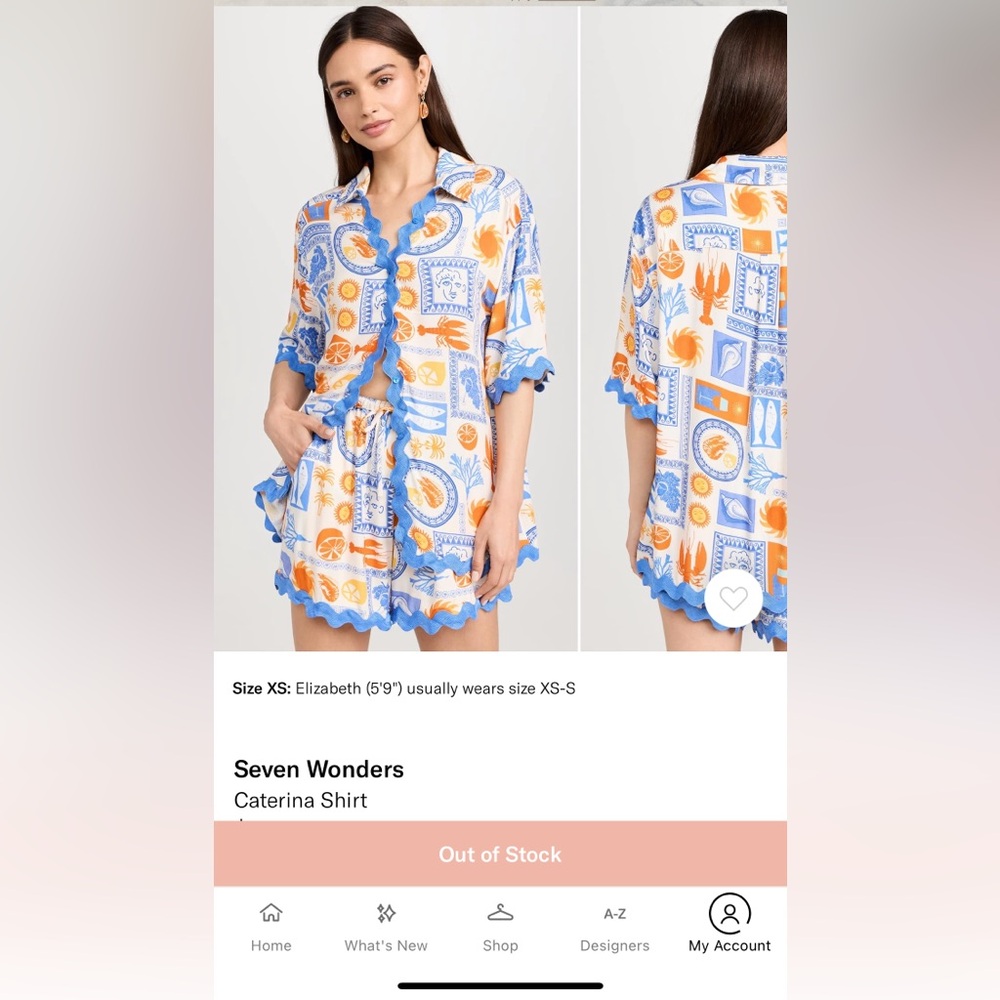 Seven Wonders Caterina shirt
